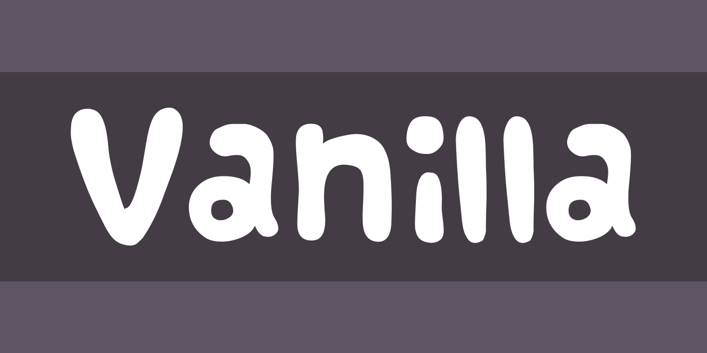 Vanilla Font preview
